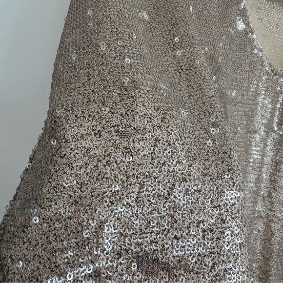 Free People Champagne Dreams Cropped Sequin Top Sz XS - Picture 9 of 9